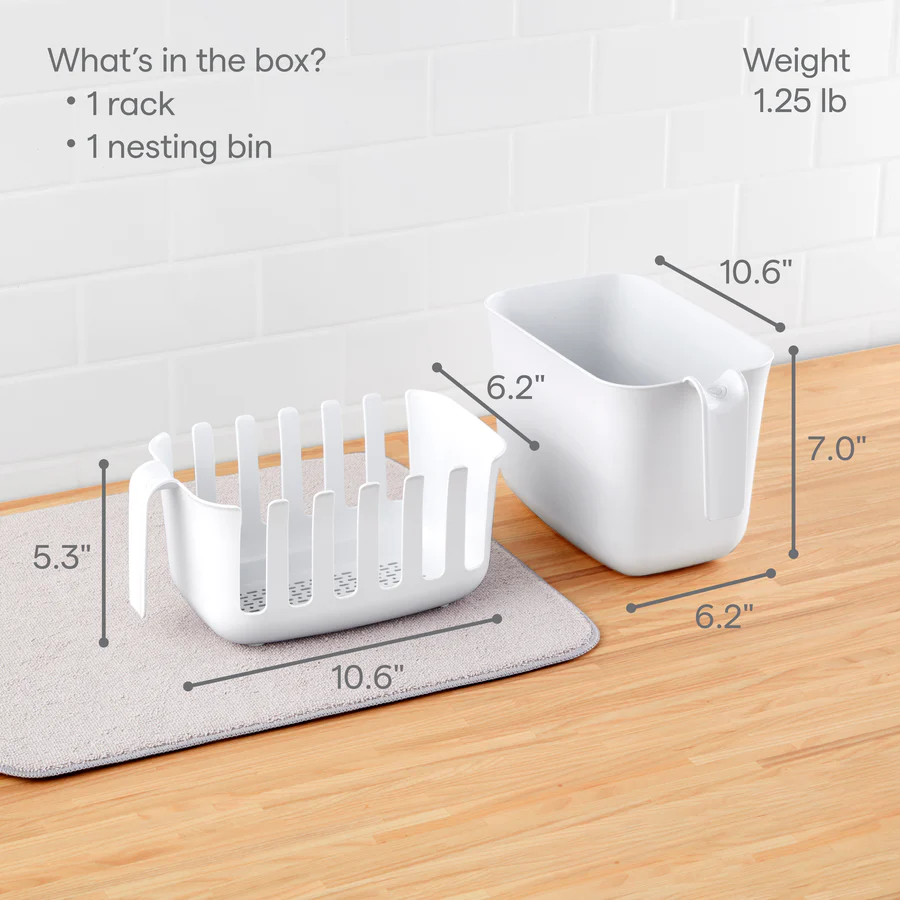 Bag Drying Rack and Bin Set
